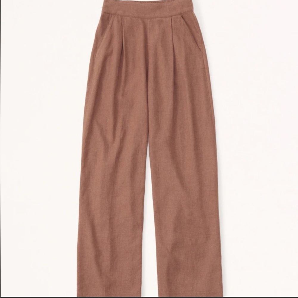 Abercrombie Linen-Blend Pull-On Wide Leg Pants